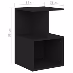 VidaXL 806349 nightstand/bedside table Black - Additional view 6