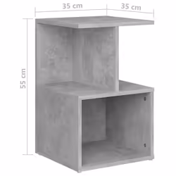 VidaXL 806355 nightstand/bedside table Concrete colour - Additional view 6