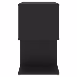 vidaXL 2x Bedside Cabinets Black Engineered Wood Telephone Stand Nightstand - Additional view 6
