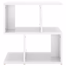 vidaXL Bedside Cabinet High Gloss White Engineered Wood Furniture Nightstand - Additional view 5