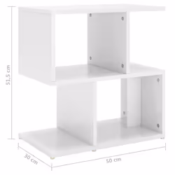 vidaXL 2x Bedside Cabinets High Gloss White Engineered Wood Furniture Set - Additional view 4