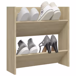 vidaXL Wall Shoe Cabinet Shoe Rack Hall Shoe Storage Cupboard Engineered Wood - sonoma oak, 1 pcs/ 60 cm/ 60 cm
