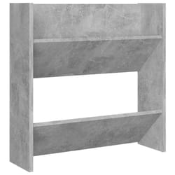 vidaXL Wall Shoe Cabinet Shoe Rack Hall Shoe Storage Cupboard Engineered Wood - concrete grey, 1 pcs/ 60 cm/ 60 cm