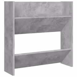vidaXL Wall Shoe Cabinet Shoe Rack Hall Shoe Storage Cupboard Engineered Wood - concrete grey, 2 pcs/ 60 cm/ 60 cm - Additional view 4