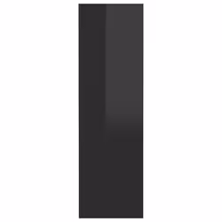 vidaXL 4x Wall Shoe Cabinets High Gloss Black Engineered Wood Shelf Cabinet - Additional view 7