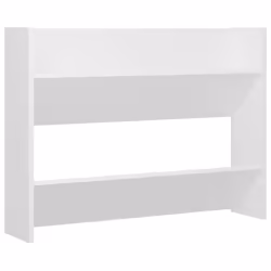 vidaXL Wall Shoe Cabinet White Chipboard Hanging Shoe Organiser Rack Shelf