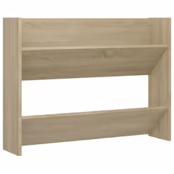 vidaXL Wall Shoe Cabinet Sonoma Oak Engineered Wood Hanging Organiser Shelf
