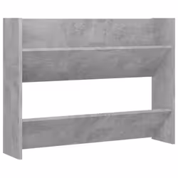 vidaXL Wall Shoe Cabinet Concrete Grey Engineered Wood Hanging Organiser Shelf