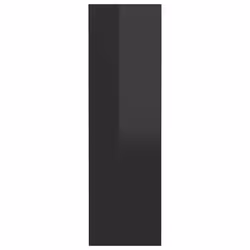 vidaXL Wall Shoe Cabinet High Gloss Black Engineered Wood Hanging Shoe Rack - Additional view 5