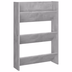 vidaXL 2x Wall Shoe Cabinets Concrete Grey Engineered Wood Hanging Organiser - Additional view 4