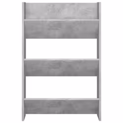 vidaXL 2x Wall Shoe Cabinets Concrete Grey Engineered Wood Hanging Organiser - Additional view 5