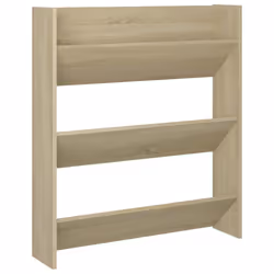 vidaXL Wall Shoe Cabinet Sonoma Oak Engineered Wood Storage Organiser Shelf