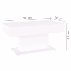 vidaXL Coffee Table White Engineered Wood Couch End Side Center Accent Table - Additional view 4