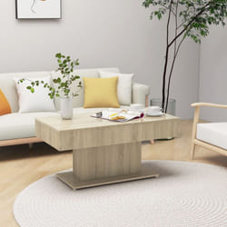 vidaXL Coffee Table Sonoma Oak Engineered Wood Couch Side Center Accent Table