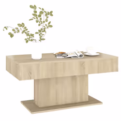 vidaXL Coffee Table Sonoma Oak Engineered Wood Couch Side Center Accent Table