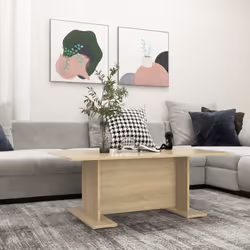 vidaXL Coffee Table Sonoma Oak Engineered Wood Couch End Center Accent Table