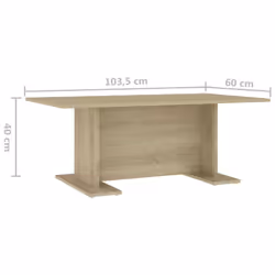 vidaXL Coffee Table Sonoma Oak Engineered Wood Couch End Center Accent Table - Additional view 4