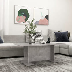 vidaXL Coffee Table Concrete Grey Engineered Wood Couch Center Accent Table