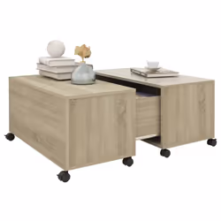 vidaXL Coffee Table Sonoma Oak Chipboard Home Couch Side Centre Accent Table
