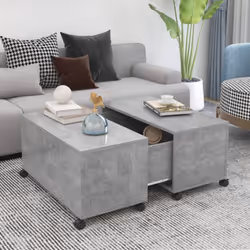 vidaXL Coffee Table Concrete Grey Engineered Wood Couch Centre Accent Table