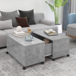 vidaXL Coffee Table Concrete Grey Engineered Wood Couch Centre Accent Table
