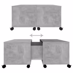 vidaXL Coffee Table Concrete Grey Engineered Wood Couch Centre Accent Table - Additional view 7