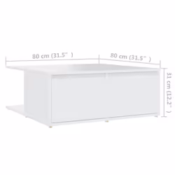 vidaXL Coffee Table White Engineered Wood Couch Side Center End Accent Table - Additional view 4