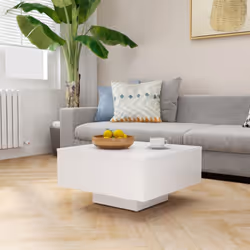 vidaXL Coffee Table White Engineered Wood Couch Side Centre End Accent Table
