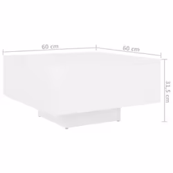 vidaXL Coffee Table White Engineered Wood Couch Side Centre End Accent Table - Additional view 6