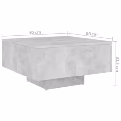 vidaXL Coffee Table Concrete Grey Engineered Wood Couch Centre Accent Table - Additional view 6