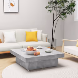 vidaXL Coffee Table Concrete Grey Engineered Wood End Side Center Accent Table