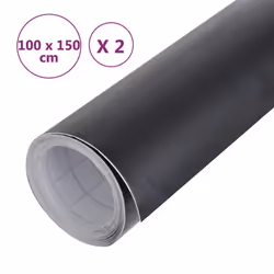 vidaXL Car Film Water Resistant Vehicle Wrap Sticker Sheet Protection Film - matt black, 100 x 150 cm/ 2 pcs - Additional view 6