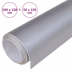 vidaXL Car Film Water Resistant Vehicle Wrap Sticker Sheet Protection Film - matt silver, 100 x 150 cm + 50 x 150 cm/ 2 pcs - Additional view 3