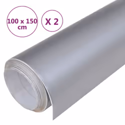 vidaXL Car Film Water Resistant Vehicle Wrap Sticker Sheet Protection Film - matt silver, 100 x 150 cm/ 2 pcs