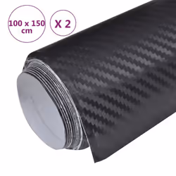 vidaXL 2x Car Films 3D Black Wrap Sticker Sheet Vehicle Decor Protection Film - Additional view 7