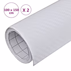 vidaXL 2x Car Films 3D White Wrap Sticker Sheet Vehicle Decor Protection Film - Additional view 6