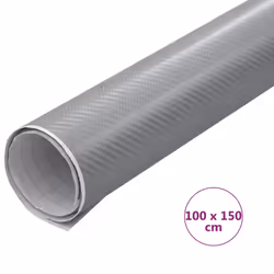 vidaXL Car Film Matt 4D Water-Resistant Film Sticker Sheet Protection Film - silver, 100 x 150 cm/ 1 pcs