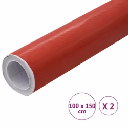 vidaXL Car Film Matt 4D Water-Resistant Film Sticker Sheet Protection Film - red, 100 x 150 cm/ 2 pcs