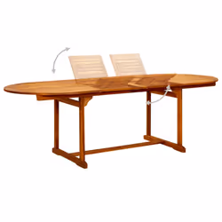 vidaXL Solid Wood Acacia Garden Dining Set 9 Piece Dinner Table and Chair - Additional view 4