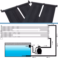 vidaXL 4x Solar Pool Heater Panel Swimming Pool Heating Mats Garden Outdoor - Additional view 4