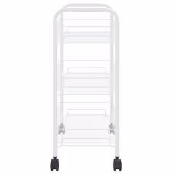 vidaXL 3-Tier Kitchen Trolley White Iron Organiser Home Bathroom Serving Cart