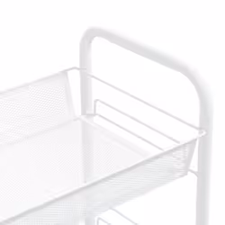 vidaXL 3-Tier Kitchen Trolley White Iron Organiser Home Bathroom Serving Cart - Additional view 4