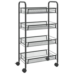 vidaXL 5-Tier Kitchen Trolley Iron Home Serving Cart Multi Colours Multi Sizes - black