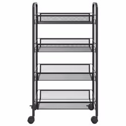 vidaXL 5-Tier Kitchen Trolley Iron Home Serving Cart Multi Colours Multi Sizes - black