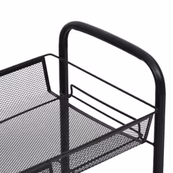 vidaXL 5-Tier Kitchen Trolley Iron Home Serving Cart Multi Colours Multi Sizes - black - Additional view 4