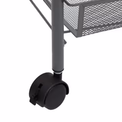 vidaXL 4-Tier Kitchen Trolley Grey Iron Organiser Home Bathroom Serving Cart - Additional view 5