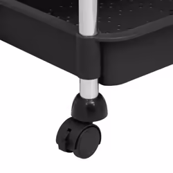 vidaXL 5-Tier Kitchen Trolley Black Iron and ABS Home Bathroom Serving Kart - Additional view 5