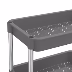 vidaXL 5-Tier Kitchen Trolley Iron and ABS Bathroom Serving Kart Multi Colours - grey - Additional view 4