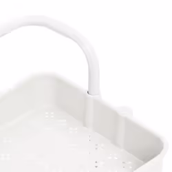 vidaXL 3-Tier Kitchen Trolley White Iron and ABS Bathroom Serving Cart Trolley - Additional view 4