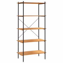VidaXL 336348, Black, Oak, Steel, Wood, 800 mm, 400 mm, 1630 mm